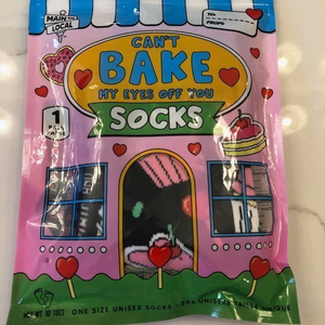Main and Local Can't Bake My Eyes‎ Off You Socks Size Onesize